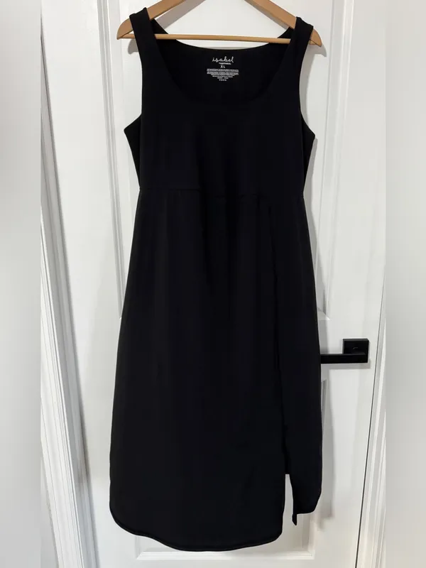 Isabel by Ingrid+Isabel Maternity Black Sleeveless Knit A-Line Midi Dress XL - Image 2