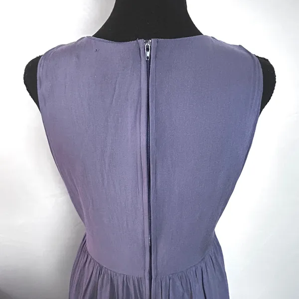 YA Los Angeles Dress Womens Large Embroidered Fit & Flare Purple Boho Cottage - Image 6