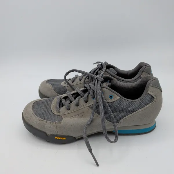 Giro Petra VR Womens‎ Mountain Bike Shoes Grey Blue Vibram Sole Size 6 EU 37 - Image 2
