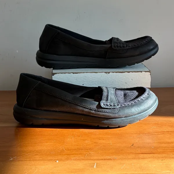Clarks Cloudsteppers Sillian Paz Black Loafers Womens 7.5 M Slip On‎ Shoes - Image 2