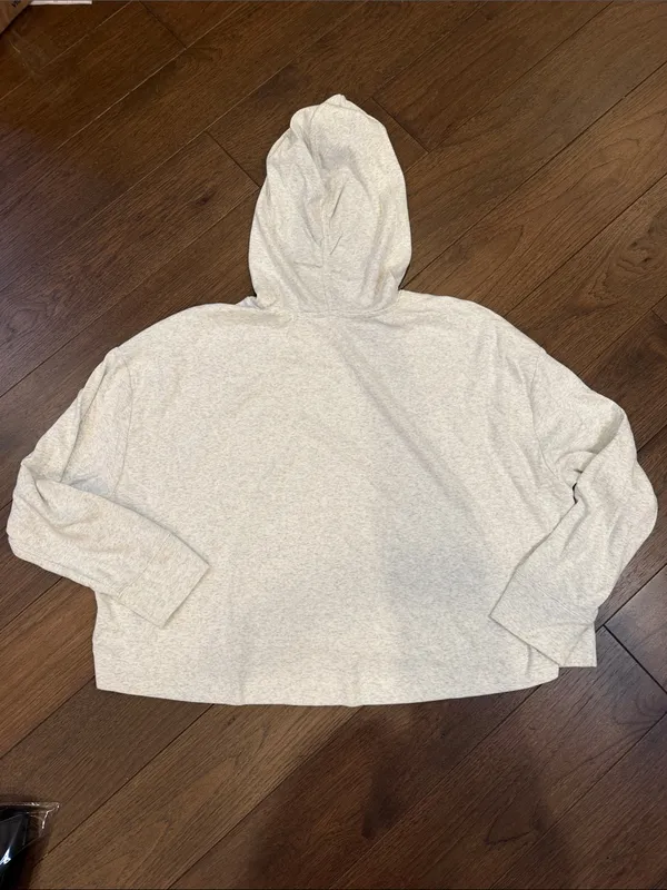 Athleta Coaster Crop Hoodie in Light Heather Gray Size XL - C30-132 - Image 6