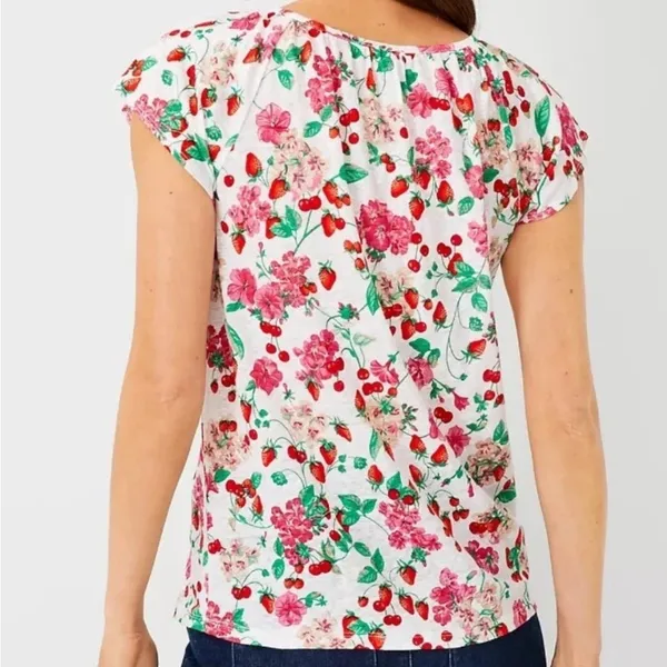 Ann Taylor floral berries print top. - Image 7