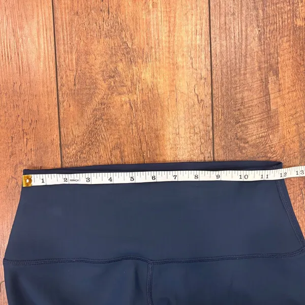 Alo Yoga Ripped Warrior Navy Blue Leggings Sz S High Waist Excellent Condition - Image 6