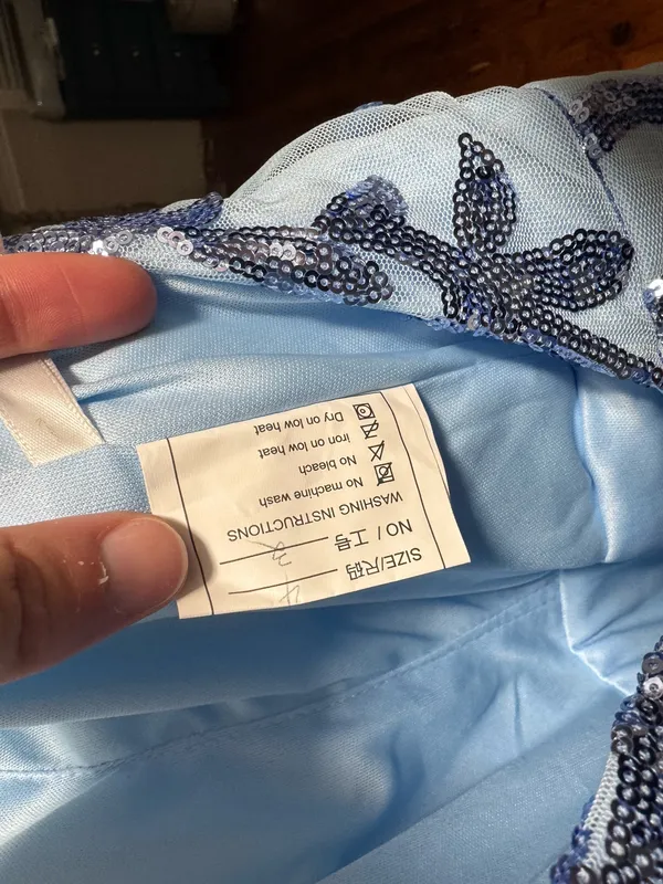 Blue Sequins Homecoming Dress Size 4 - Image 6