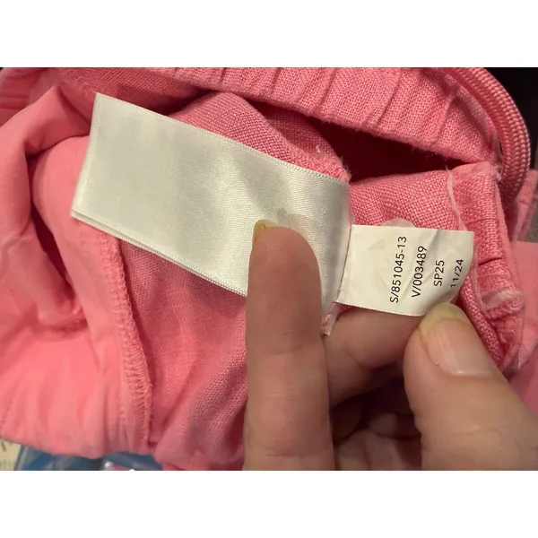 Athleta Womens XL Retreat Linen Shorts Pink Elastic Waist Drawstring Casual - Image 5
