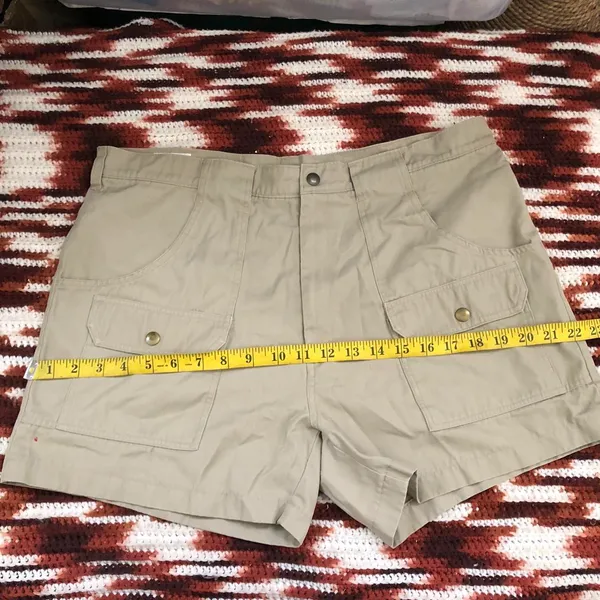 Vintage Khaki Hiking Bermuda Cargo Explorer Adventure Shorts #Dora #Boho - Image 5