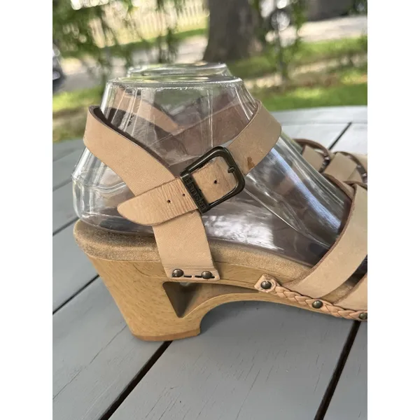Dansko Tinsley Tan Nude Leather Strappy Clog Sandals Women Size 40 US 9 - Image 6
