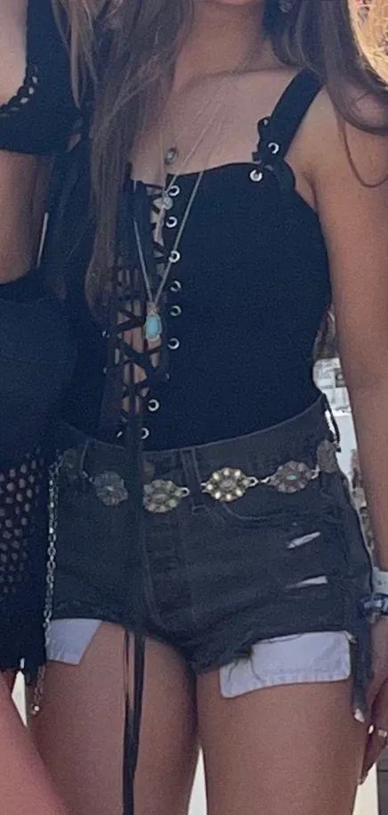 Pretty Little Thing Black Lace Up Corset Top - Image 4