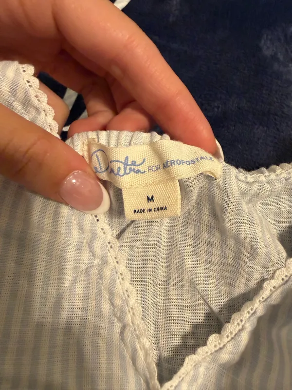 Aeropostale Top Babydoll Tank baby blue size medium - Image 2