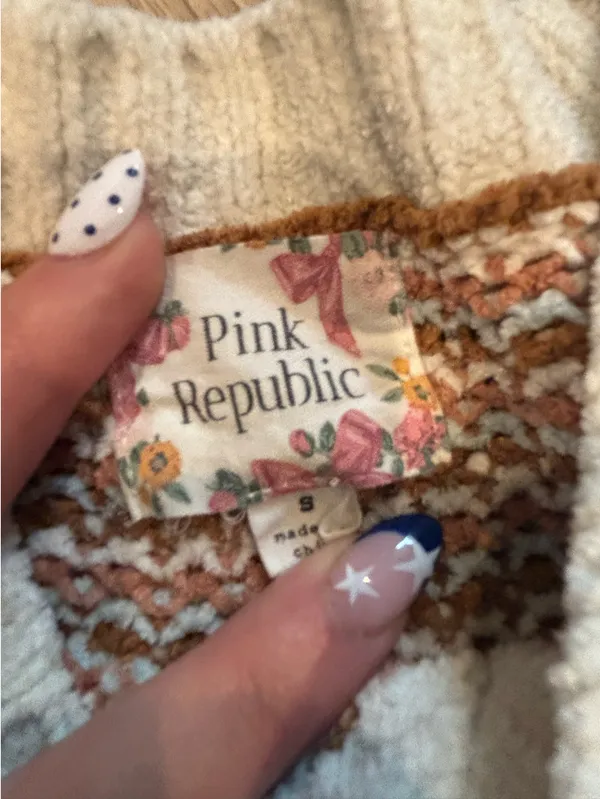 Pink republic cropped sweater woman’s - Image 3