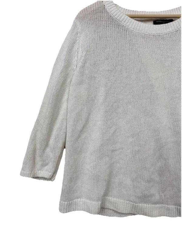 (RFB3) Banana Republic Womens XL Cream Open Back Sweater Crossover Knit Pullover - Image 2