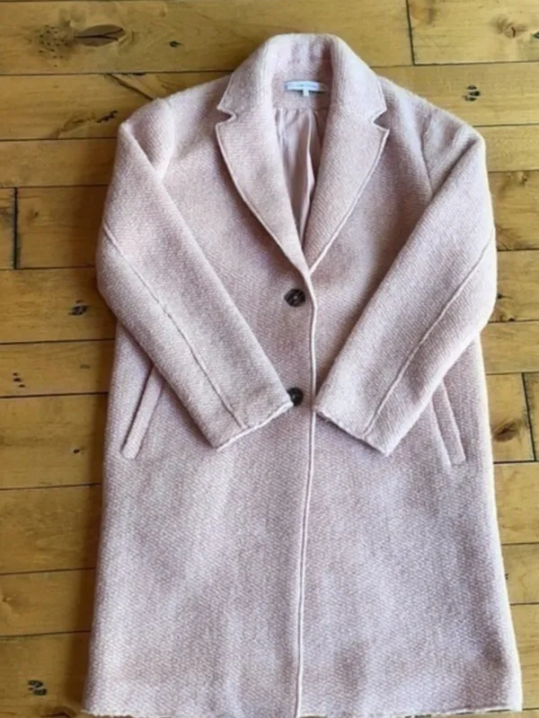 Zara Blush Pink Single-Breasted Wool-Blend Coat - Image 6