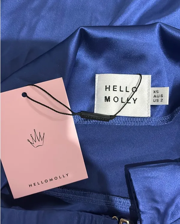Hello Molly Mini Dress Blue  - Image 4