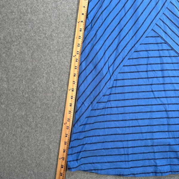Habitat Blue Stripe Dress Size Small Short Sleeve Criss Cross Clothes To Live In - Image 7