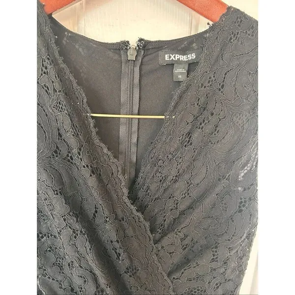 Express women’s sleeveless pants suit size extra small Lacey top wide leg classy - Image 2