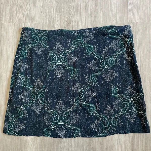 Free People Take It Easy Paisley Print Mini Skirt | Blue | Size 6 | NWOT - Image 6