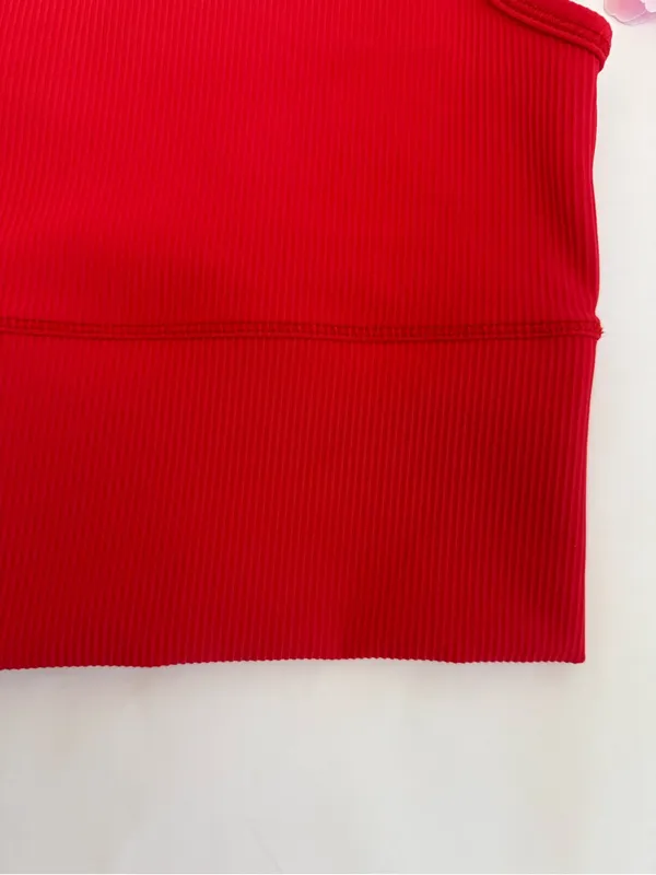 Lululemon Power Pivot Ribbed Tank Crop Top Love Red - Image 6