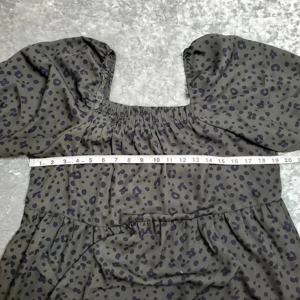 Bobeau‎ Green Leopard Print Top - Image 2