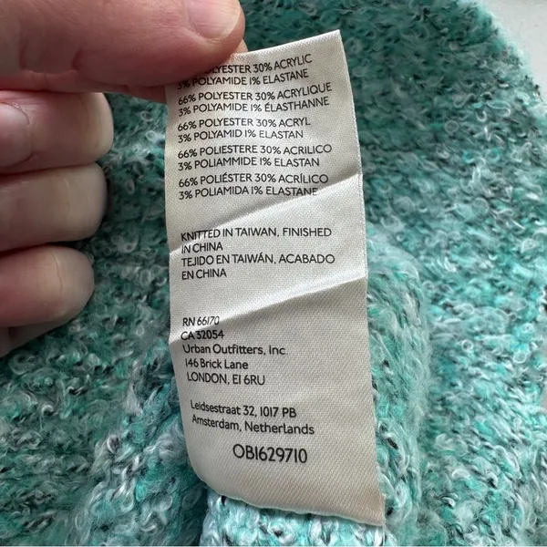 Free People BFF Cocoon Solid Crewneck Sweater Blue Size Large - Image 7