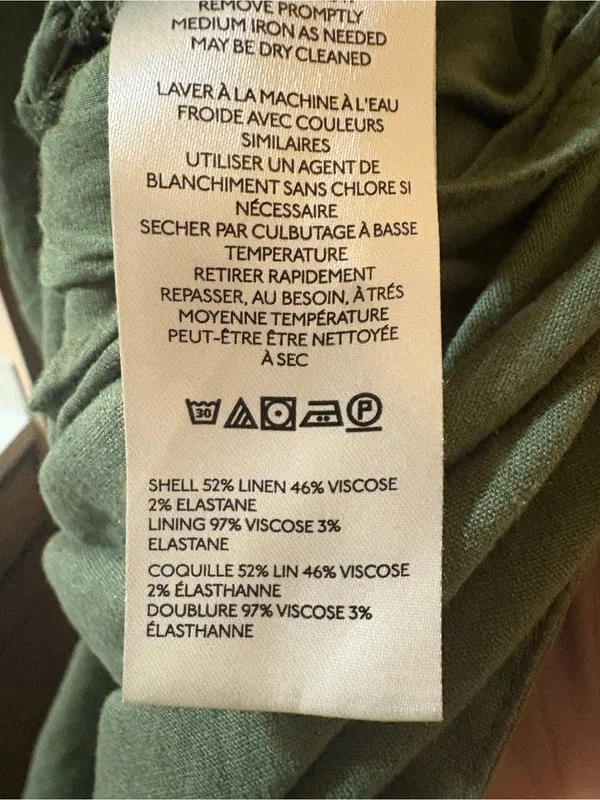 Anthropologie green linen blend maxi shirtdress - Image 6