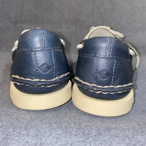 Sperry Top Sider Boat Deck Shoes Womens 9.5 M Blue Green Canvas Upper Leather - Image 9