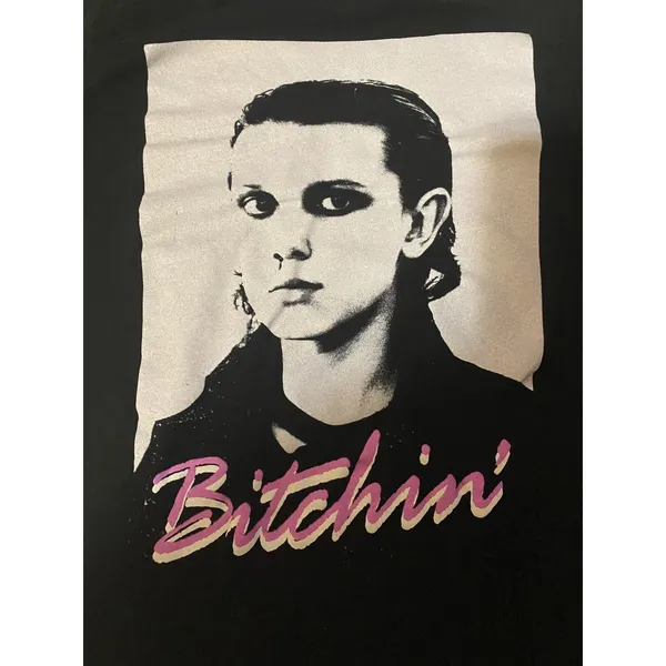 Bitchin Stranger Things Womens T-Shirt *Slim Fit* Size SM Black - Image 3