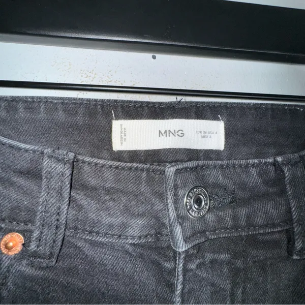 mng by mango 4 Black Straight‎ Leg Jeans CPW7 - Image 4