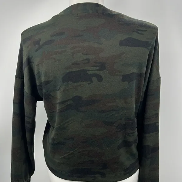 Sanctuary Camo long sleeve sweater knit button cardigan - Image 4