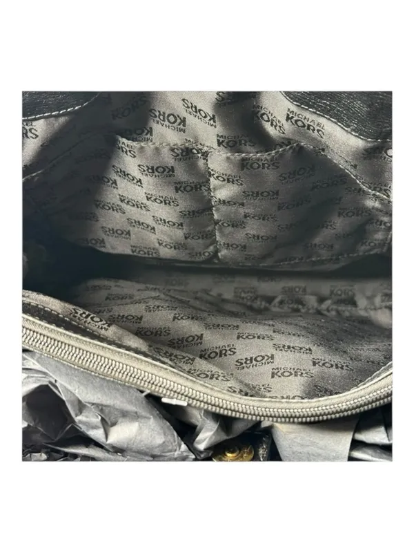 Michael KORS 𖦹 Limited Edition Grommet Large NS Satchel Handbag 𖦹 Black Leather - Image 10
