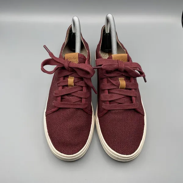 Olukai Shoes Women Size 7.5 Maroon Burgundy Knit Mesh Sneakers Coastal Pehuea Li - Image 2