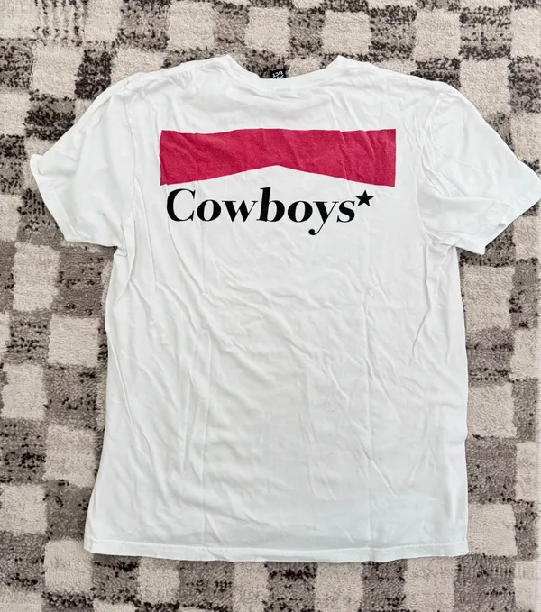 Cowboys Tee White Size L - Image 3