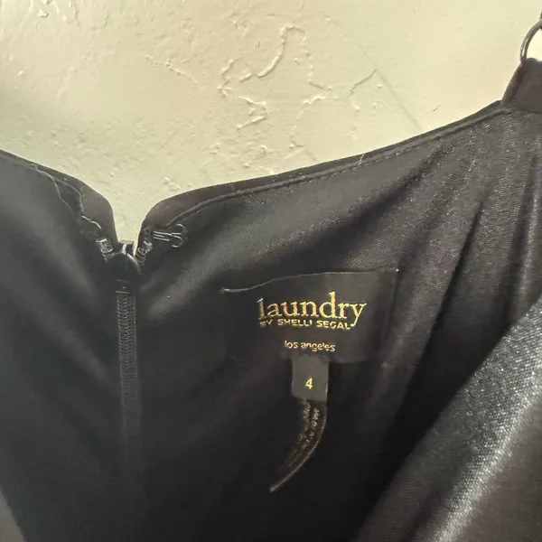 Laundry‎ By Shelli Segal Size 4 Black Wide Leg Jumpsuit - Image 5