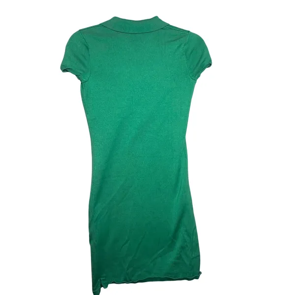 Ralph Lauren‎ Womens Green Ribbed Knit Polo Dress Hunter Jumper Crest XS TP - Image 3