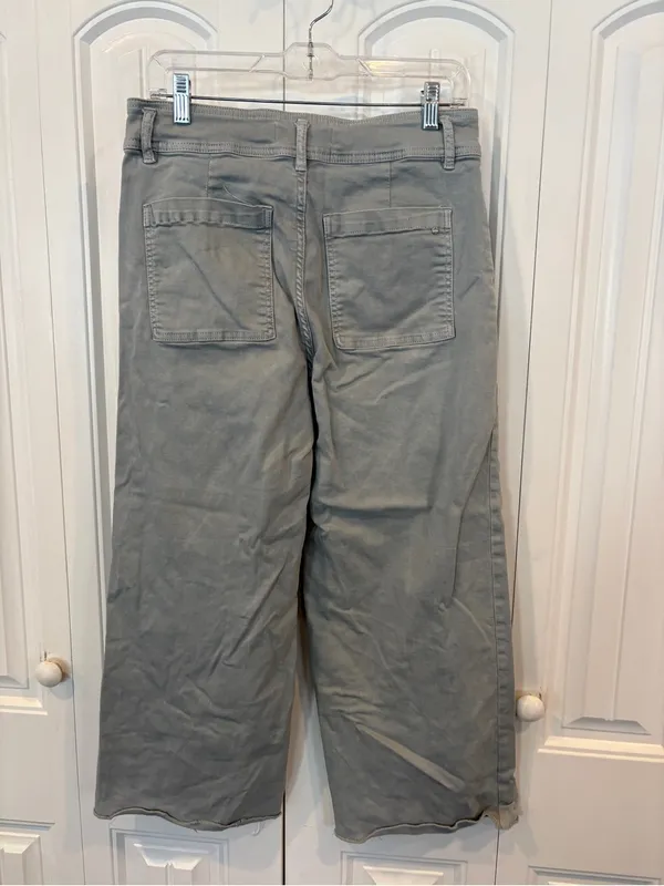 Mica green/gray wide leg crops size 29 - Image 2