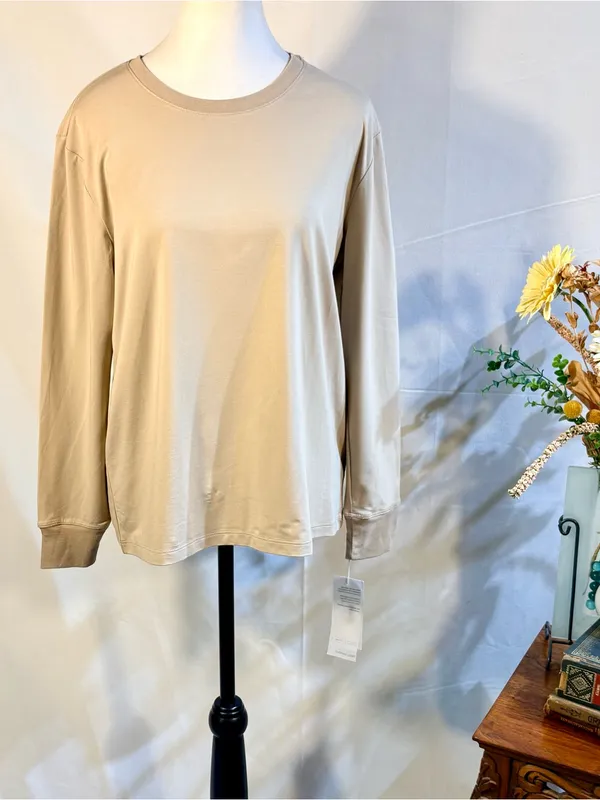 💥NWT Boody Classic Bamboo Cotton Long Sleeve T-Shirt Stone Sz S🧡 - Image 13