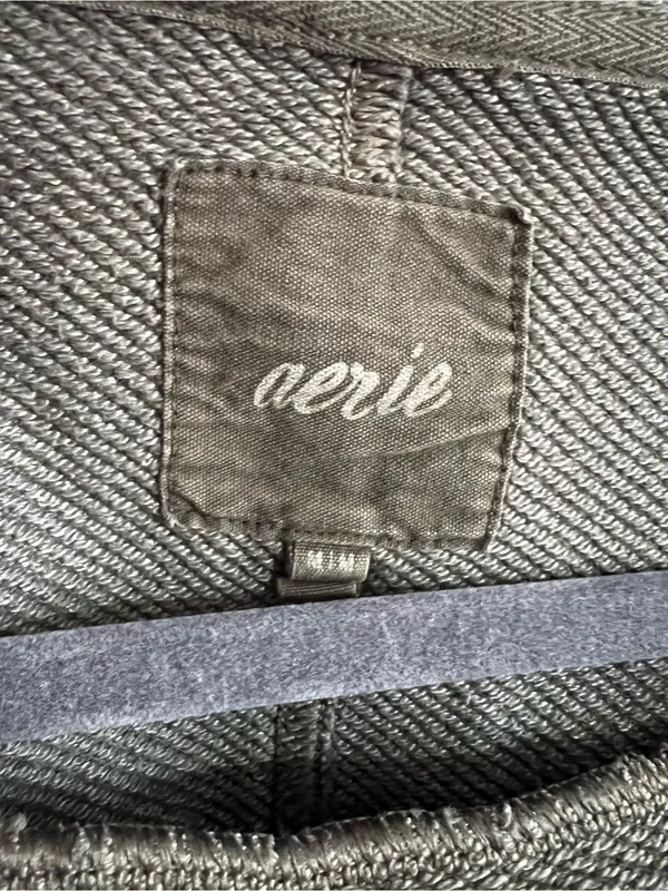 aerie cropped Olive Green Pullover Sweatshirt - Image 3