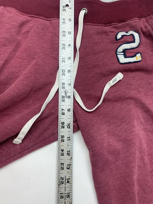 Abercrombie & Fitch y2k logo Maroon Lounge Drawstring Sweatpants - Image 7