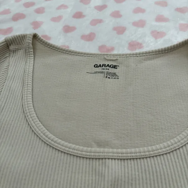 Garage ribbed cropped long sleeve scoop neck Size Xsmall - Image 2