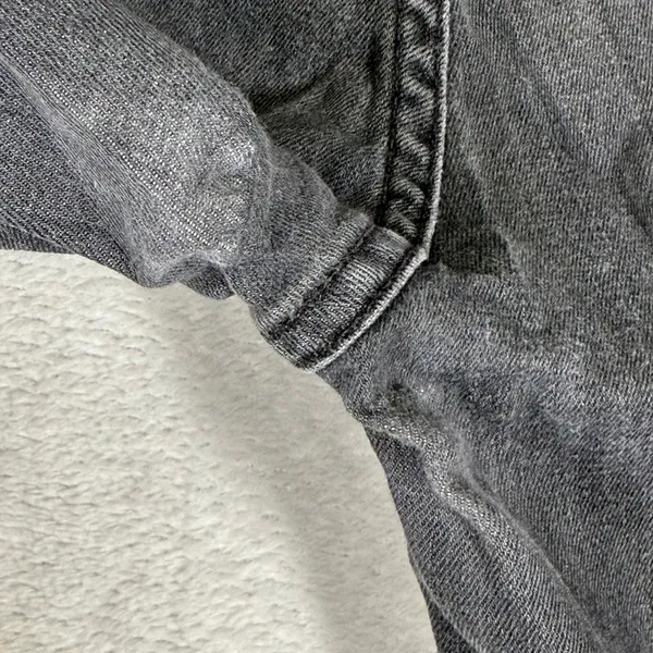 MOTHER Denim Faded Black Skinny Jeans Size 28‎ Made in USA Distressed Gray - Image 6