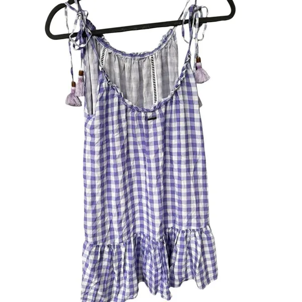 Maaji SEERSUCKER MAGNOLIA COVER-UP DRESS IN PURPLE M - Image 5