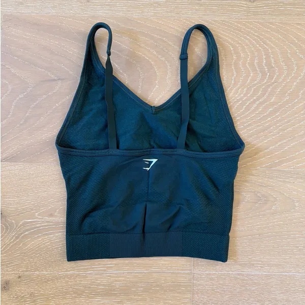 Gymshark Tank Top Size Est XS Dark Green - Image 3