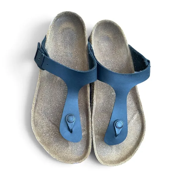 Birkenstock Gizeh Black Birko-Flor Sandals Regular Fit US W 8 M 6 EU 39 - Image 3