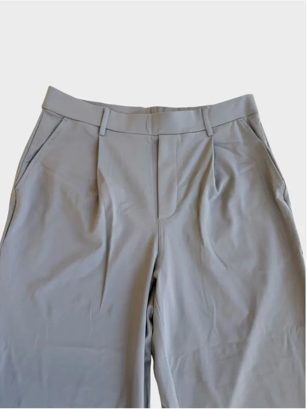 Size L Reg Halara Flex High Waisted Plicated Side Pocket Straight Leg Work Pants - Image 6