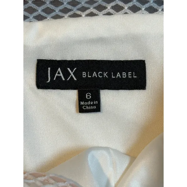 Jax Black Label Dress Women 6‎ Ivory Mesh Overlay Sheath Bodycon Formal NWT - Image 6