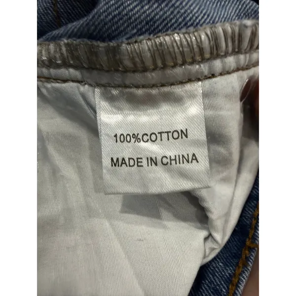 Princess Polly Women Jeans 4 Light Blue Mom High Rise Raw Hem Button Fly - Image 7