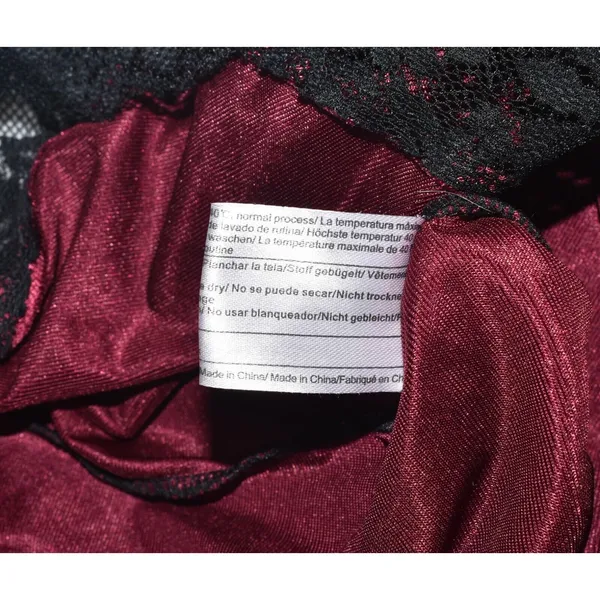 Avid Love Sz S One Piece Burgundy Bodysuit Black Lace Trim - Image 5