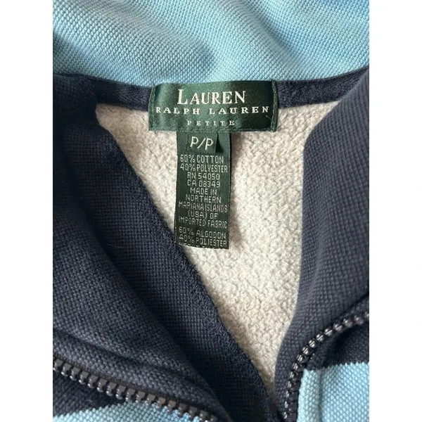 LAUREN RALPH LAUREN 1/4 Zip Pullover Women’s Size PP RL67 Marine Supply Co - Image 3