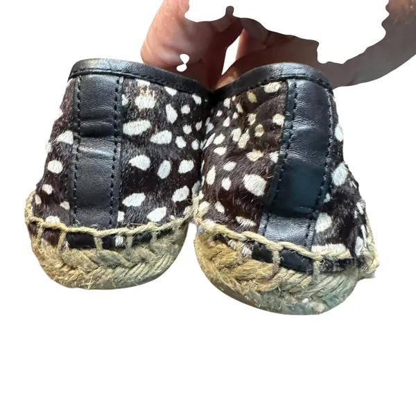 Tory Burch Shoes‎ Womens Size 6 Brown Fur Espadrille Flats Animal Print Casual - Image 9