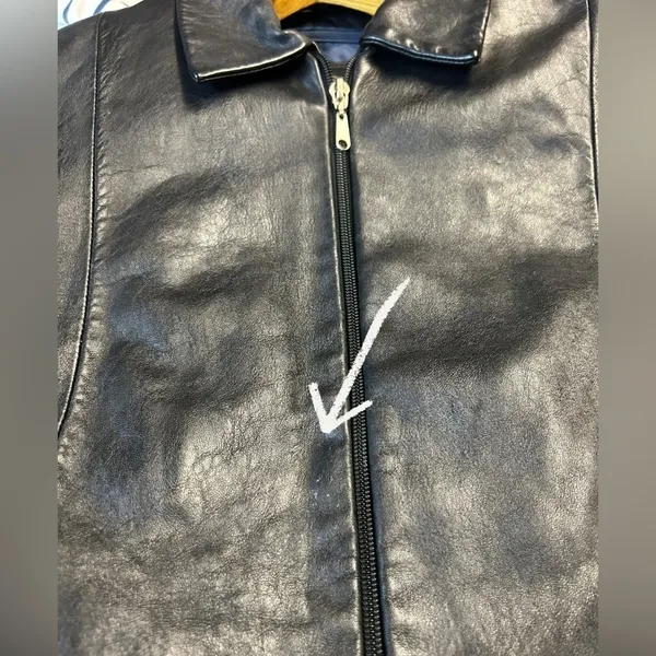 Wilsons Leather Pelle Studio Jacket Women Size Medium Full Zip Black Solid - Image 16