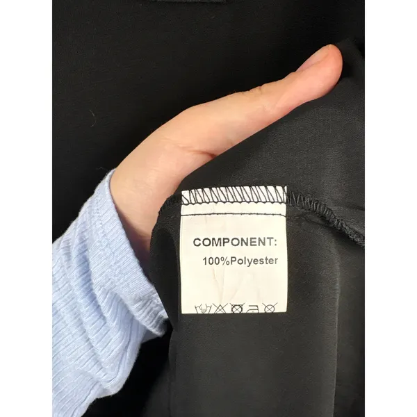 Women’s Ellazhu Black Asymmetrical Buttoned Shirt - Image 5